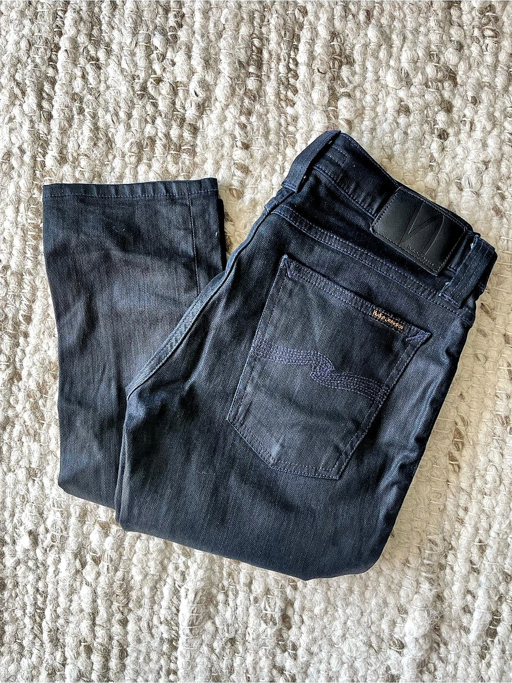 Nudie Jeans Slim Jim Dry Black Coated Jeans US 28 (L34)